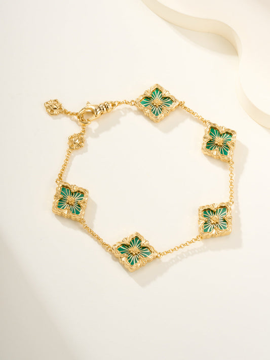 [Spark]B.C.L ENAMELED Five-Flower Bracelet£¨Various Colors)