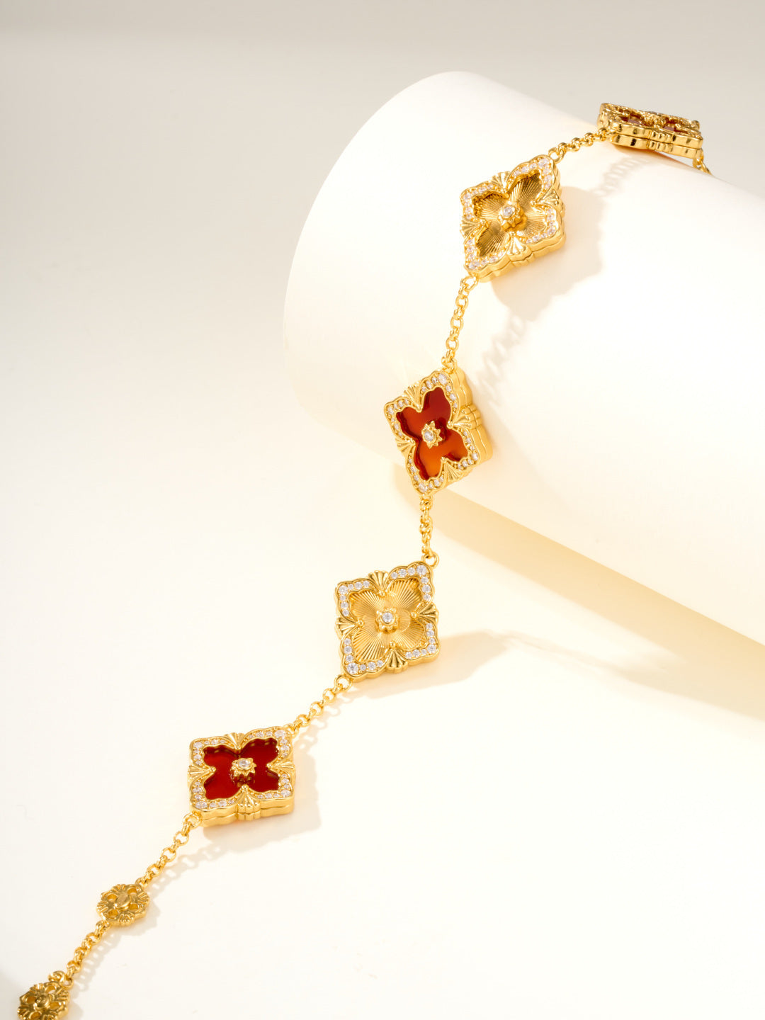 [Spark]B.C.L ENAMELED Five-Flower Bracelet£¨Various Colors) BIG SIZE