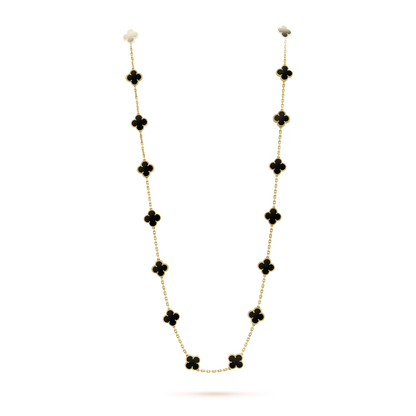 [Spark]CLOVER 20 MOTIFS ONYX NECKLACE