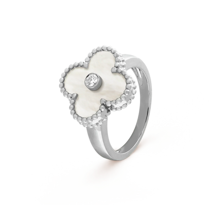 [Spark]CLOVER SILVER MOP DIAMOND RING