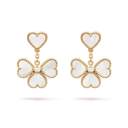 [Spark]CLOVER SWEET WHITE MOP EARRINGS