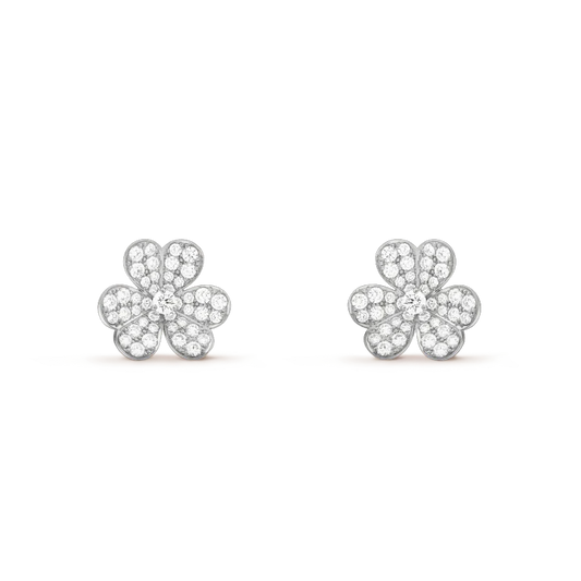 [Spark]CLOVER COMOS DIAMOND EARRINGS SILVER