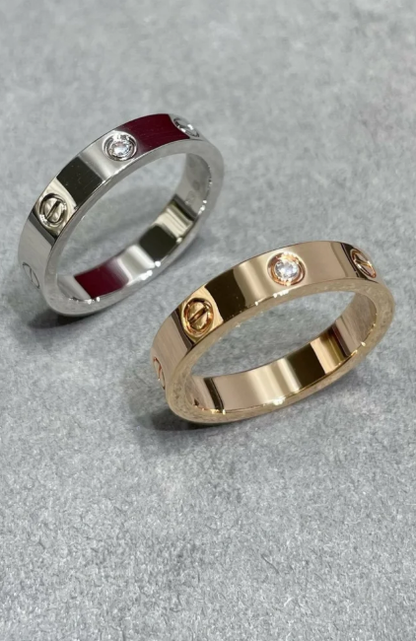 [Spark]LOVE RING 4MM 1 DIAMOND SILVER