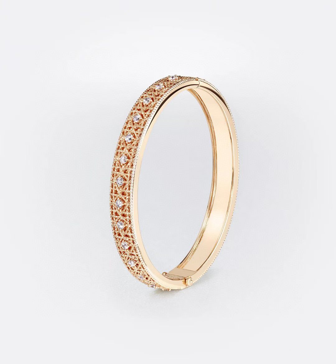 [?Spark]2026 WOVEN-PATTERN BRACELET SET WITH FULL DIAMOND INLAY THREE-COLORS
