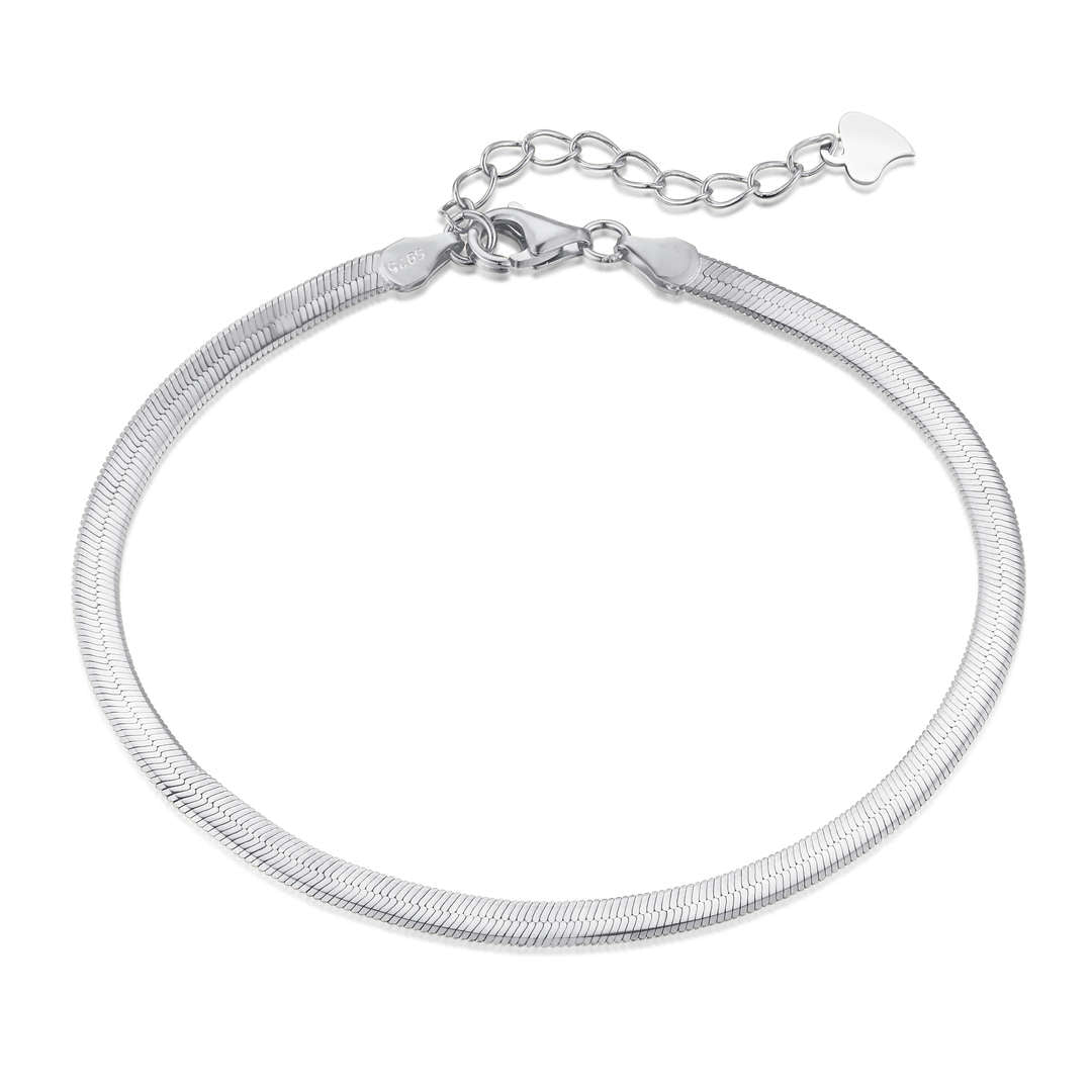 [Tonmkive Jewelry]Flat Snake Bone Chain Blade Necklace