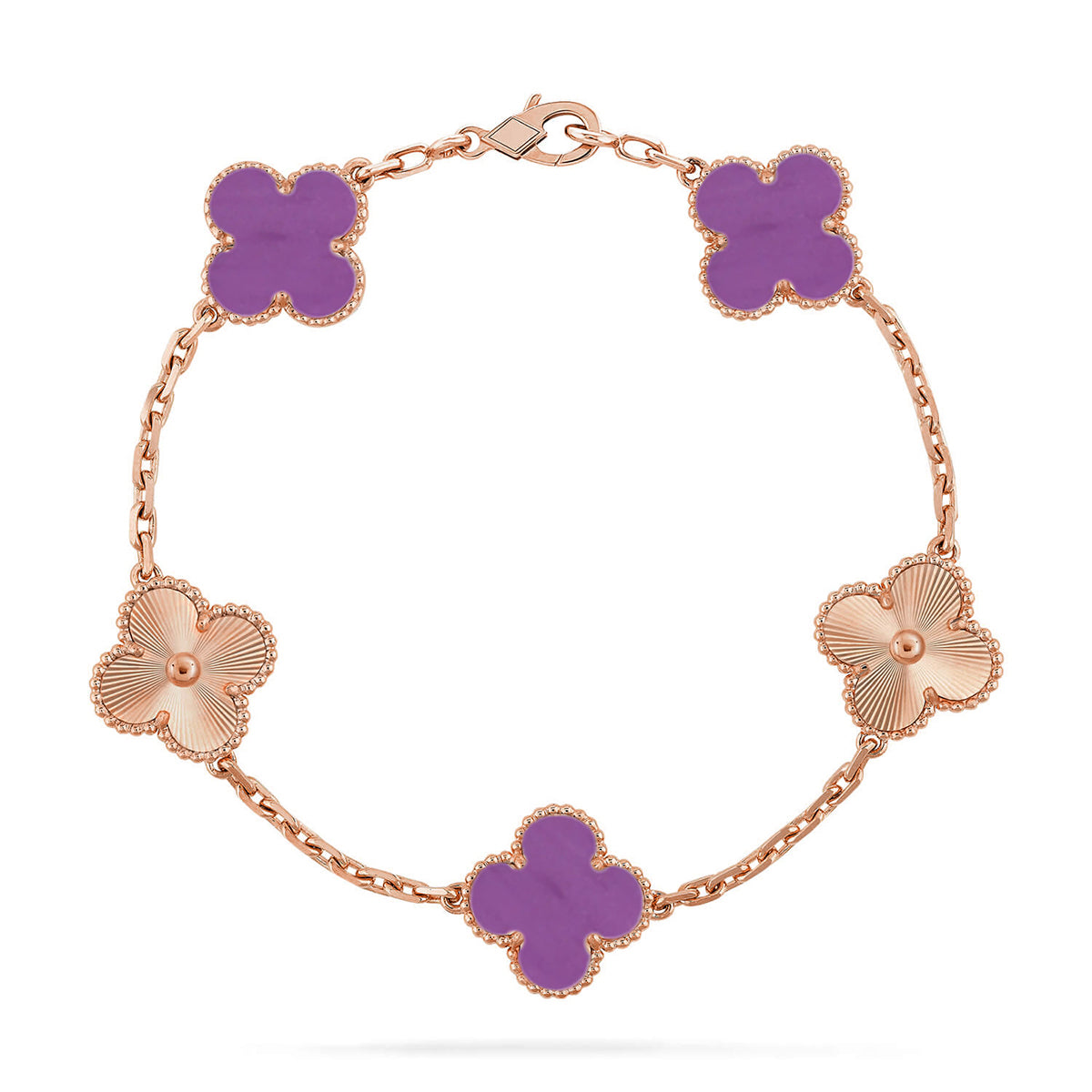 [Spark] CLOVER 5 MOTIF VIOLET BRACELET COLLECTION