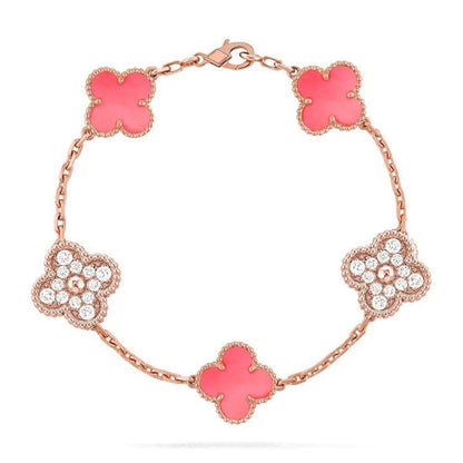[Spark] CLOVER 5 MOTIFS  PINK MOP BRACELET COLLECTION
