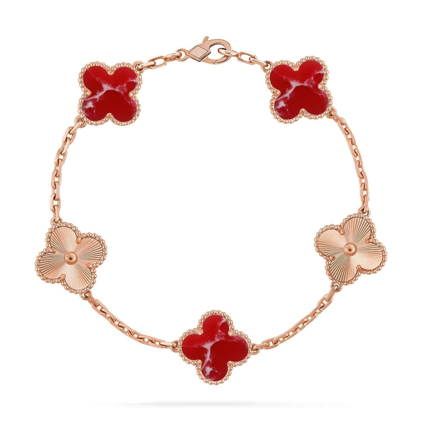[Spark]CLOVER 5 MOTIF RED PATTERN BRACELET COLLECTION