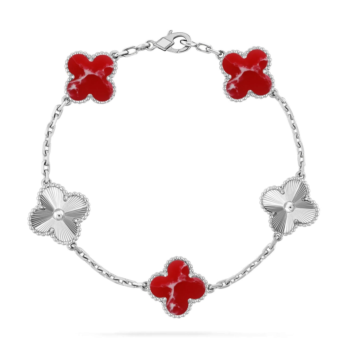 [Spark]CLOVER 5 MOTIF RED PATTERN BRACELET COLLECTION