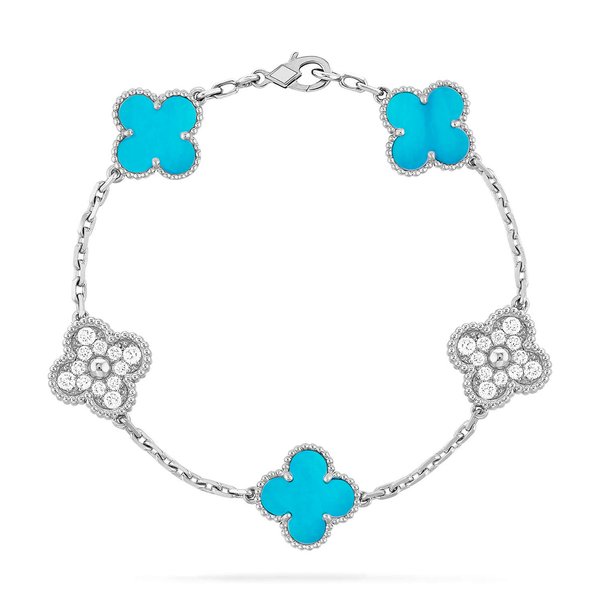 [Spark] CLOVER 5 MOTIF TURQUOISE BRACELET COLLECTION