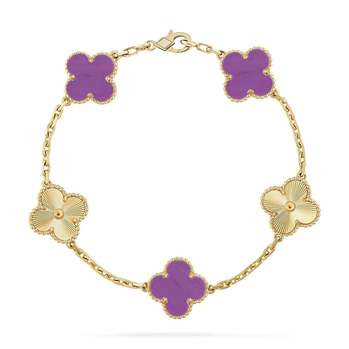 [Spark] CLOVER 5 MOTIF VIOLET BRACELET COLLECTION