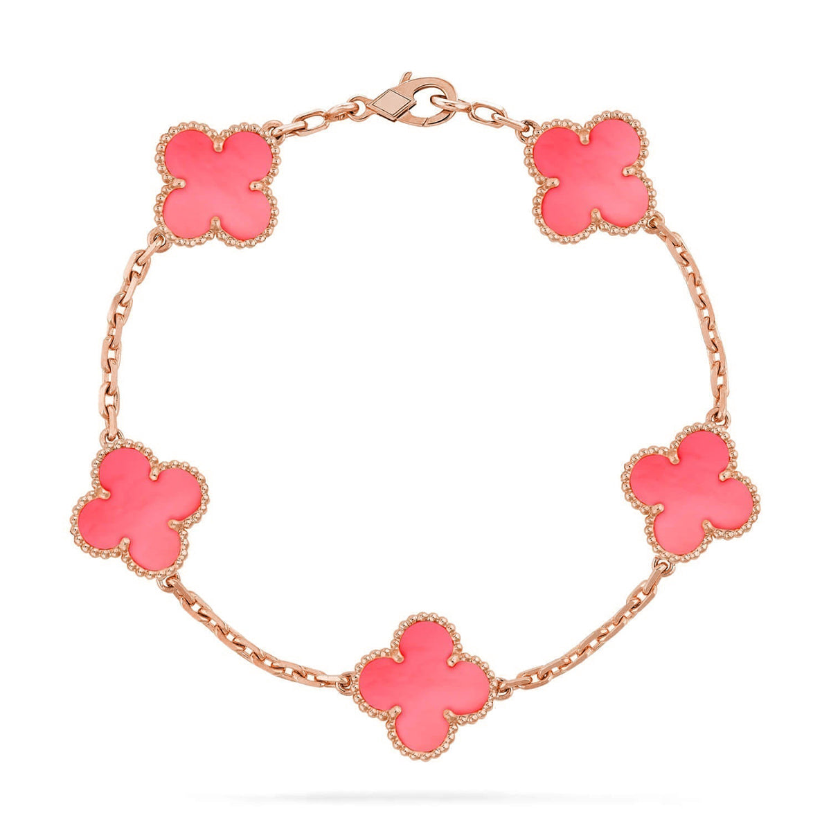 [Spark] CLOVER 5 MOTIFS  PINK MOP BRACELET COLLECTION