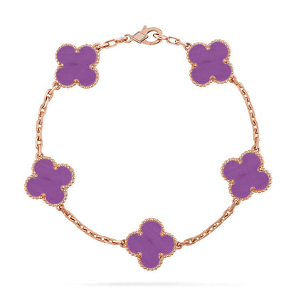 [Spark] CLOVER 5 MOTIF VIOLET BRACELET COLLECTION