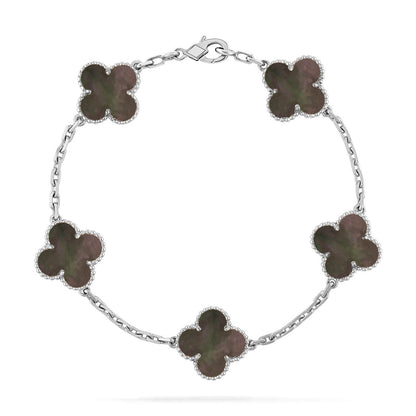 [Spark] CLOVER 5 MOTIF GRAY MOP BRACELET COLLECTION