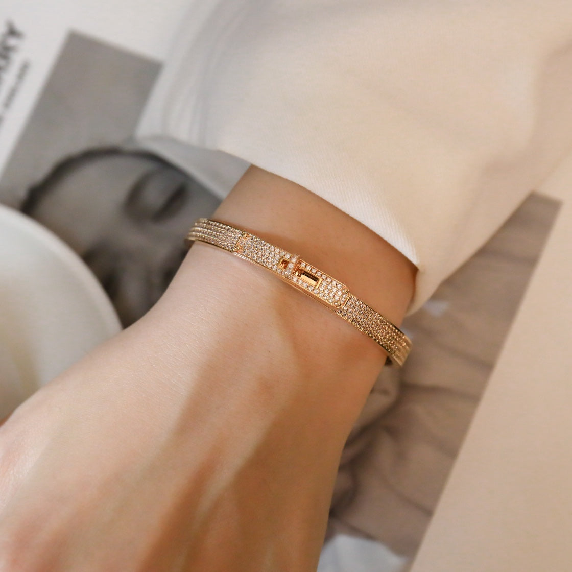 [Spark]KELLY BRACELET DIAMOND PAVED