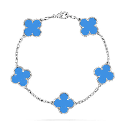 [Spark] CLOVER 5 MOTIF BLUE AGATE BRACELET COLLECTION