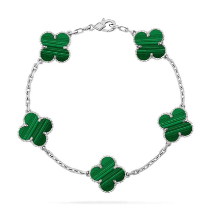 [Spark] CLOVER 5 MOTIF MALACHITE BRACELET COLLECTION