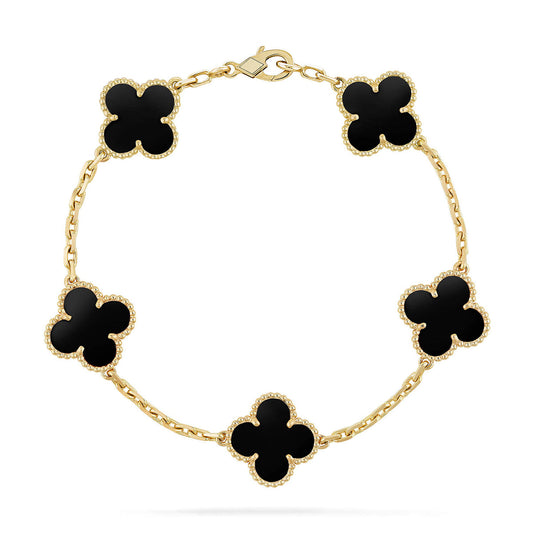 [Spark] CLOVER 5 MOTIF ONYXS BRACELET COLLECTION