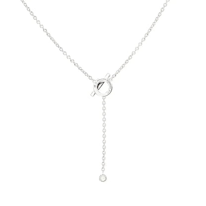 [Spark]FINESSE SILVER DIAMOND NECKLACE