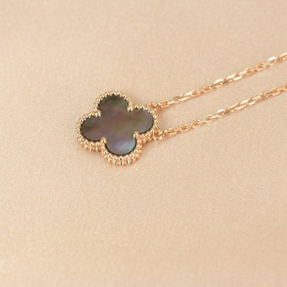 [Spark]CLOVER 15MM  GRAY MOTHER OF PEARL NECKLACE