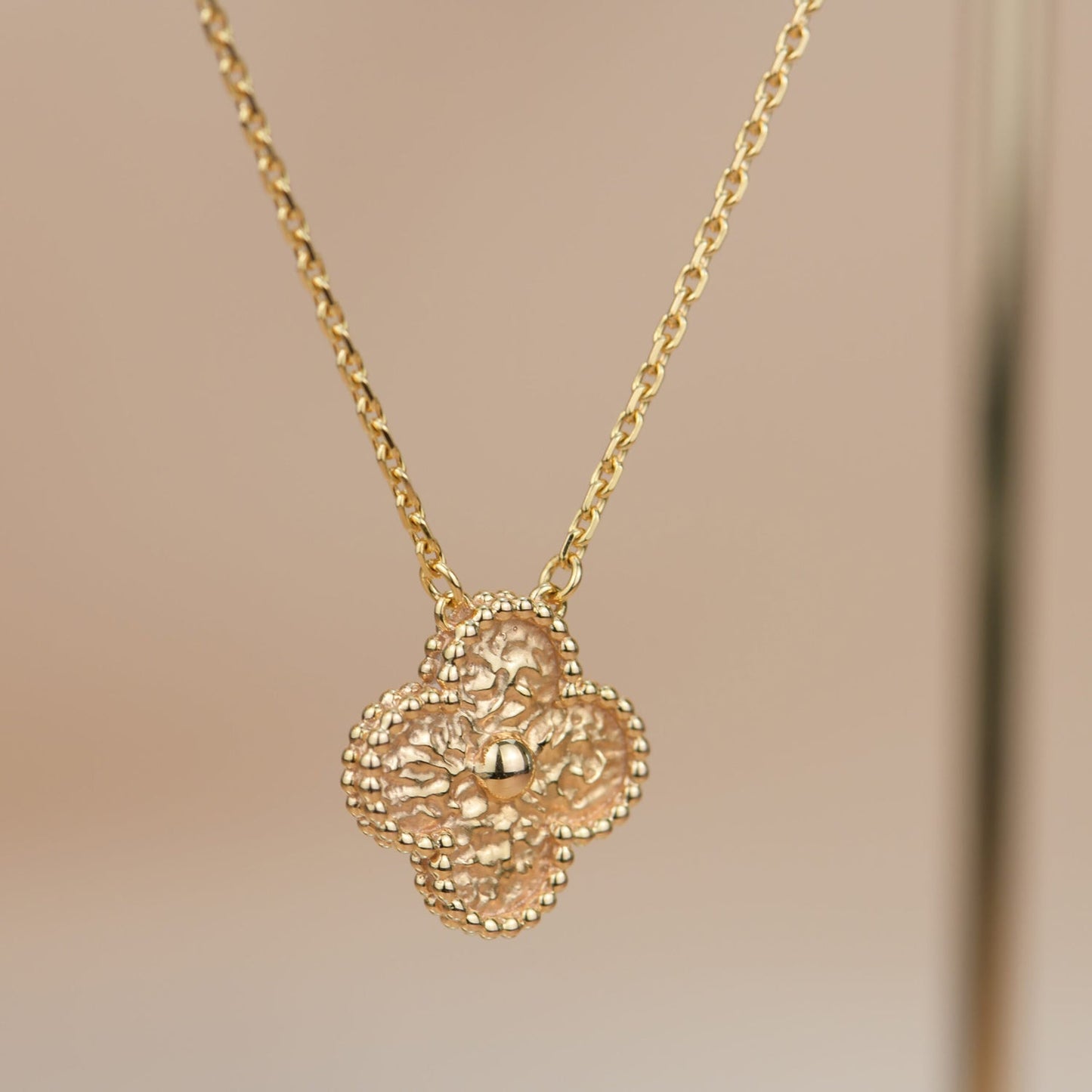 [Spark]CLOVER 15MM  BRONZING NECKLACE