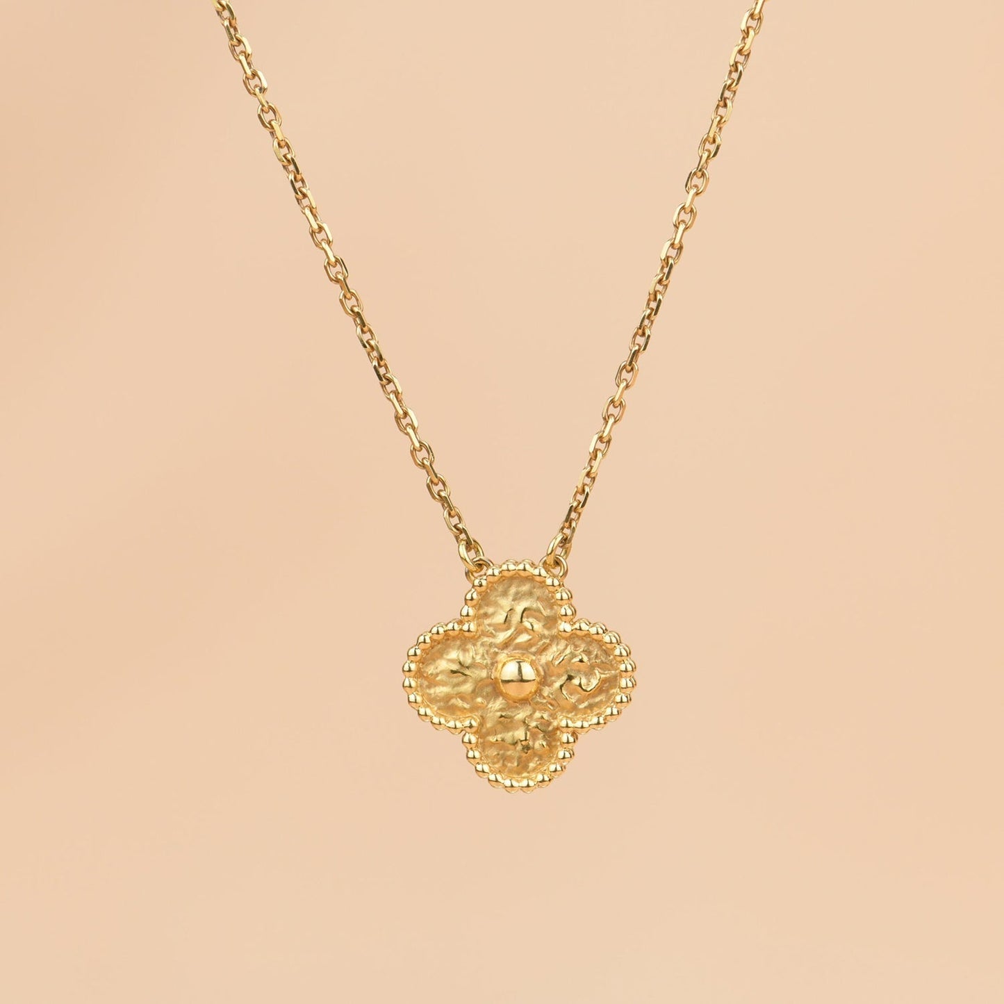 [Spark]CLOVER 15MM  BRONZING NECKLACE