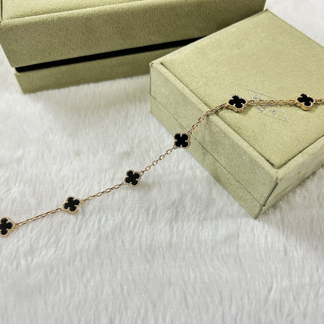 [Spark]CLOVER 6 MOTIF  ONYXS BRACELET-w