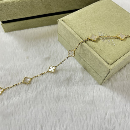[Spark]CLOVER 6 MOTIF WHITE MOP BRACELET-w