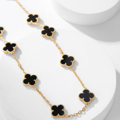 [Spark]CLOVER 10 MOTIFS ONYX NECKLACE
