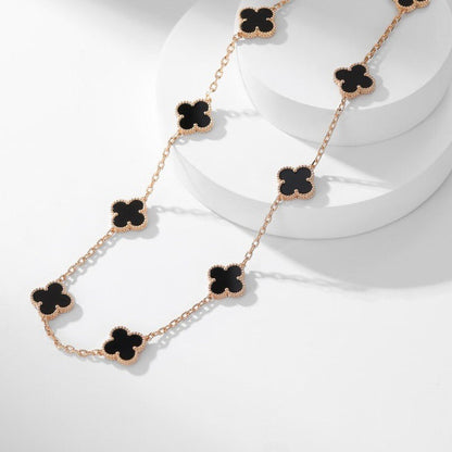 [Spark]CLOVER 10 MOTIFS ONYX NECKLACE