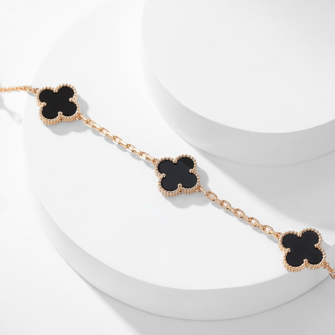 [Spark]CLOVER 10 MOTIFS ONYX NECKLACE