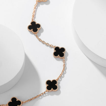 [Spark]CLOVER 10 MOTIFS ONYX NECKLACE