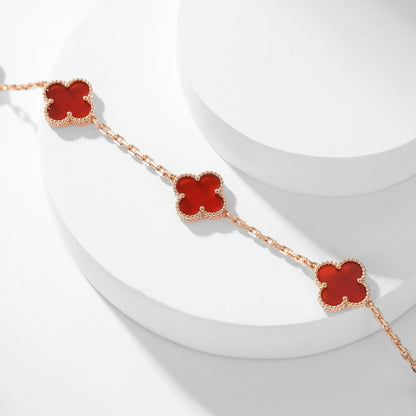 [Spark]CLOVER 10 MOTIFS CARNELIAN NECKLACE