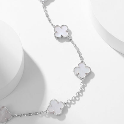 [Spark]CLOVER 10 MOTIFS WHITE MOTHER OF PEARL NECKLACE