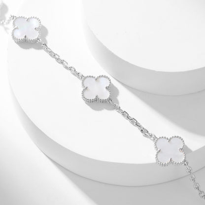 [Spark]CLOVER 10 MOTIFS WHITE MOTHER OF PEARL NECKLACE
