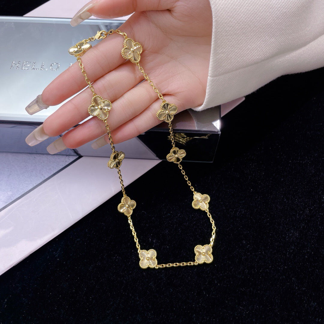 [Spark]CLOVER 10 MOTIFS LASER NECKLACE