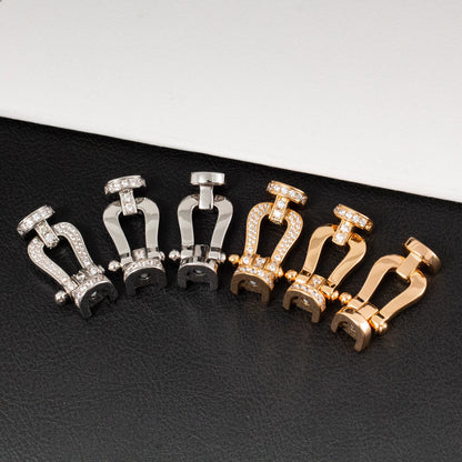 [Spark]FORCE LARGE HORSESHOE HALF DIAMOND BRACELET SILVER