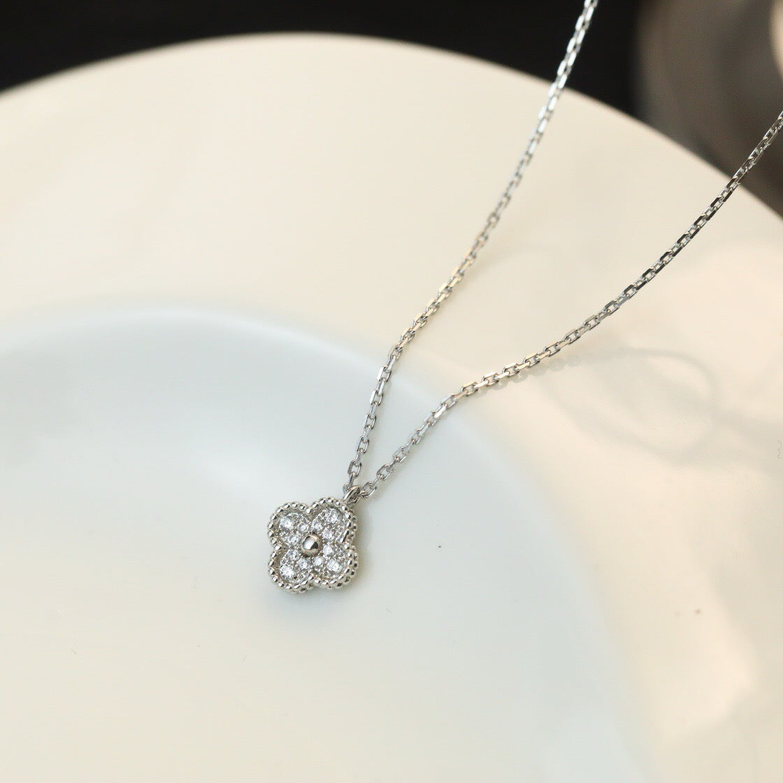 [Spark]CLOVER MINI 9.5MM PENDANT DIAMOND NECKLACE
