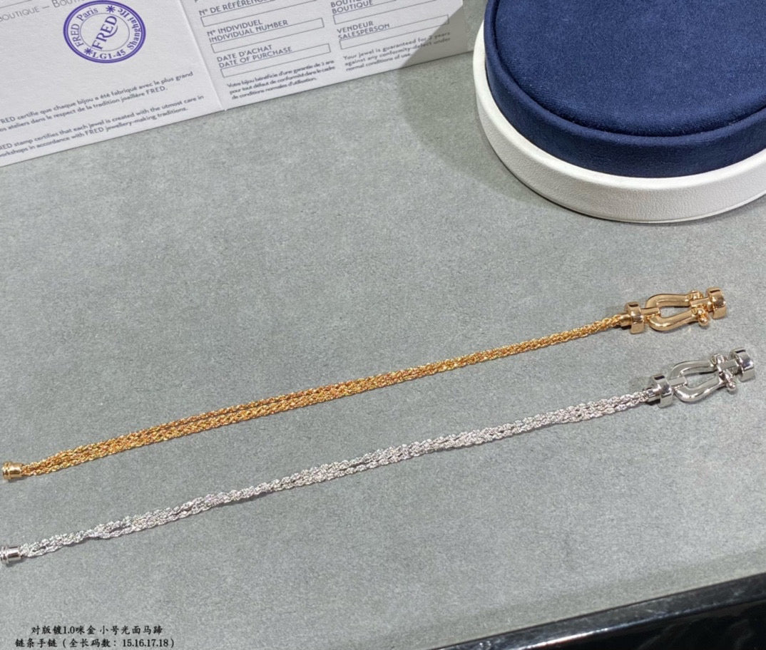 [Spark]FORCE SMALL HORSESHOE  DIAMOND CHAIN ROPE BRACELET