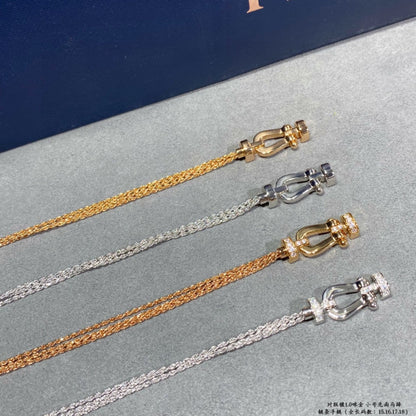 [Spark]FORCE SMALL HORSESHOE  DIAMOND CHAIN ROPE BRACELET