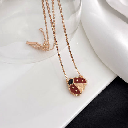 [Spark]LUCKY  CARNELIANS LADYBUG NECKLACE