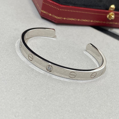 [Spark]LOVE BRACELET 6.1MM 1 DIAMOND OPEN CUFF