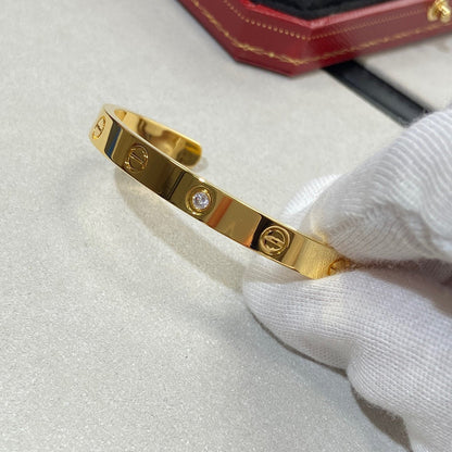 [Spark]LOVE BRACELET 6.1MM 1 DIAMOND OPEN CUFF