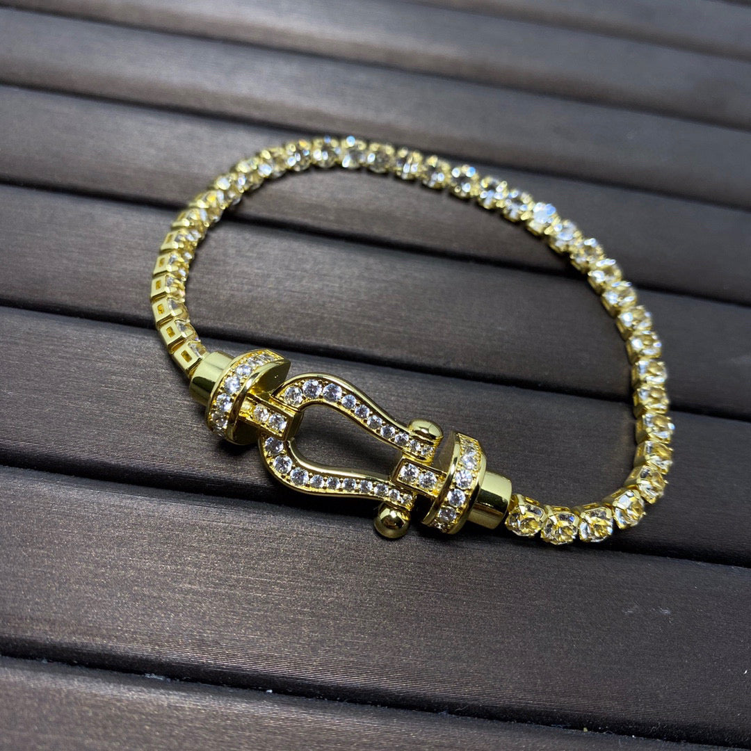 [Spark]FORCE  HORSESHOE  DIAMOND TENNIS BRACELET