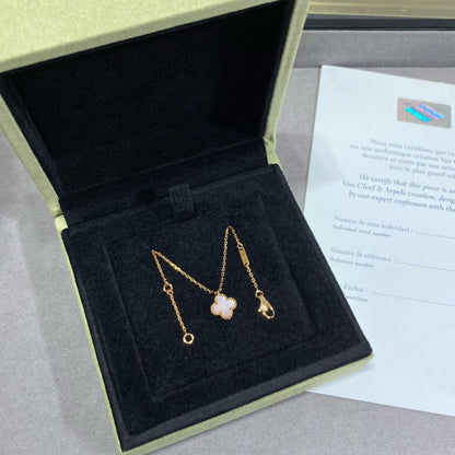 [Spark]CLOVER 15MM PINK MOTHER-OF-PEARL SINGLE FLOWER NECKLACE