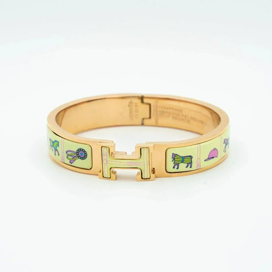 [Spark]H PINK GOLD BRACELET CREAM CERAMIC