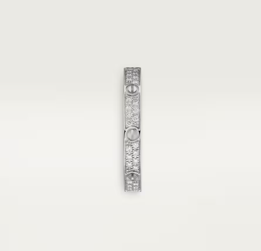 [Spark]LOVE RING 2.6mm-wide full-diamond ring silver