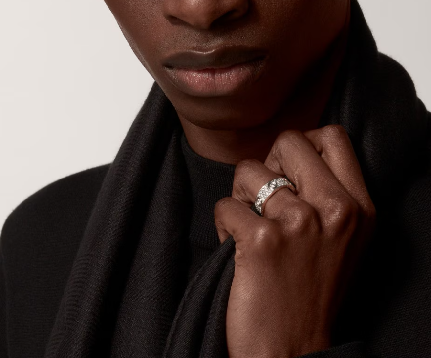 [Spark]LOVE RING 6.5MM Full Diamond, 6 Major Diamonds Silver