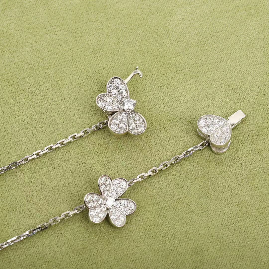 [Spark]FRIVOLE SILVER 9 FLOWERS NECKLACE