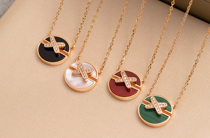 [Spark]JEUX DE PINK GOLD DIAMOND NECKLACE